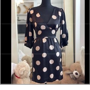 Betsey Johnson Black Satin Dress